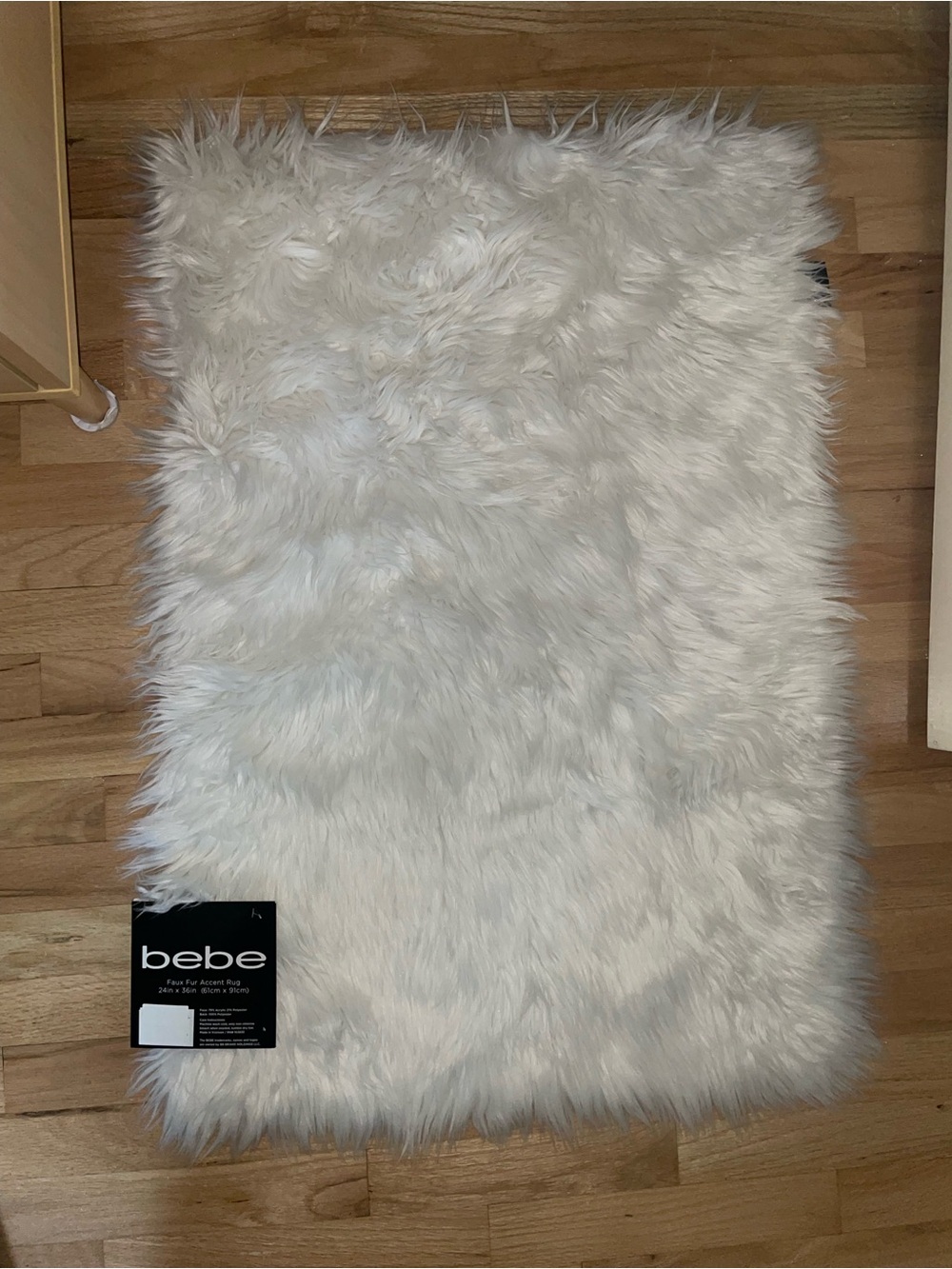 bebe faux fur 24x36 accent rug